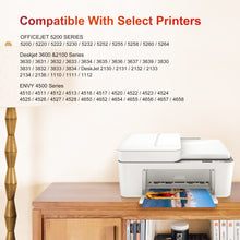 ejet 63XL Ink Cartridges Black and Color Replacement for HP Ink 63 63XL 63 Ink Cartridges for HP Printers OfficeJet 3830 4650 5255 Envy 4520 4512 Deskjet 1112 3634 5200, 2 Black, 1 Tri-Color. 3 Pack