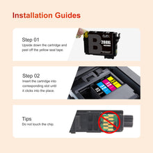 288XL Ink Cartridges Remanufactured Replacement for Epson 288XL Ink Cartridges Combo Pack 288 Ink for Epson Expression XP-440 XP-330 XP-340 XP-430 XP-434 XP-446 (Black, Cyan, Magenta, Yellow, 4-Pack)