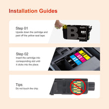 802XL Ink Cartridges Remanufactured Replacement for Epson 802 T802 802XL Ink Cartridges Combo Pack for Epson WF-4740 WF-4730 WF-4720 WF-4734 EC-4020 EC-4030 (1 Black, 1 Cyan, 1 Magenta, 1 Yellow)